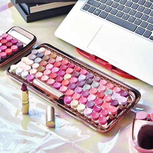 洛斐LOFREE 圆点蓝牙机械键盘-玫瑰金绽放 蓝牙无线机械键盘鼠标套装平板ipad电脑笔记本手机 商品图7