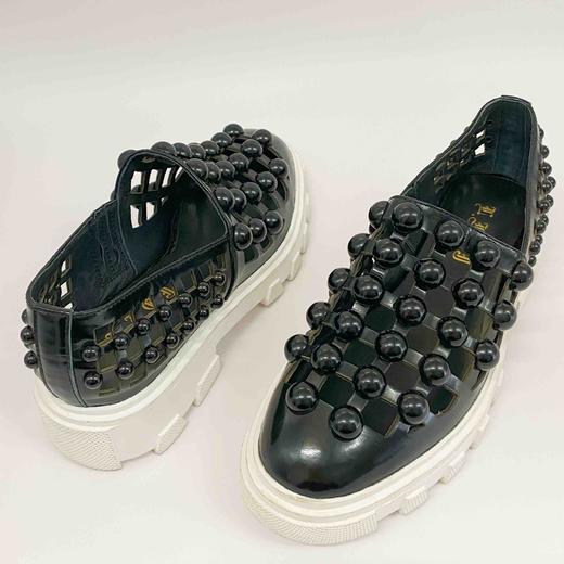 LFGJ 0213镂空乐福鞋单鞋松糕厚底一脚蹬懒人洞洞凉鞋 商品图2