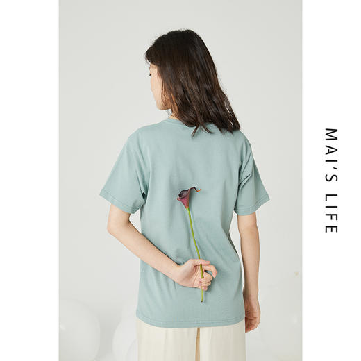 2021春夏 麻衣森活MAI'S LIFE 23色2件装不变形宽松纯棉短袖t恤男女款亲子儿童款 商品图4