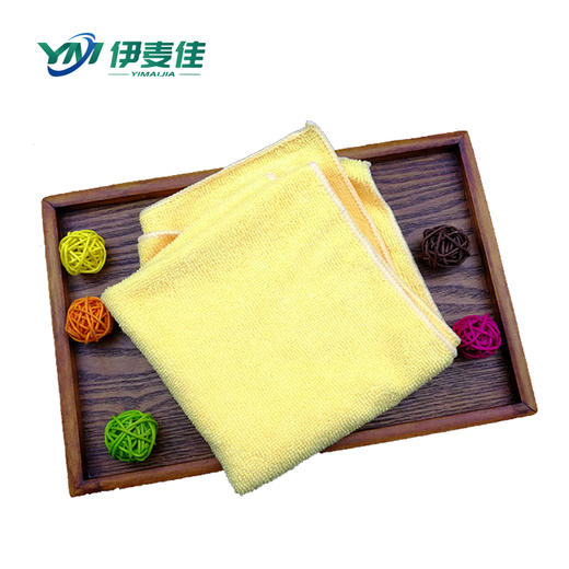 【3条装】抹布  厨房擦布 40*40cm （黄色加厚） 商品图1