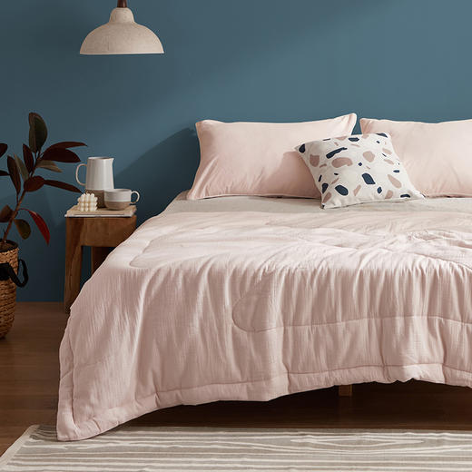 大朴A类双层纱纤维薄被，夏季空调被单，双人清爽透气，亲肤舒适，可水洗夏被 商品图0