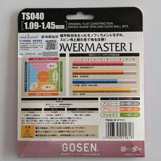 Gosen powermaster 网球线（1.25mm） 商品图1