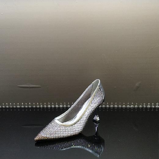 LFGJ10001 春夏性感魅惑闪钻细跟网面凉鞋 商品图6