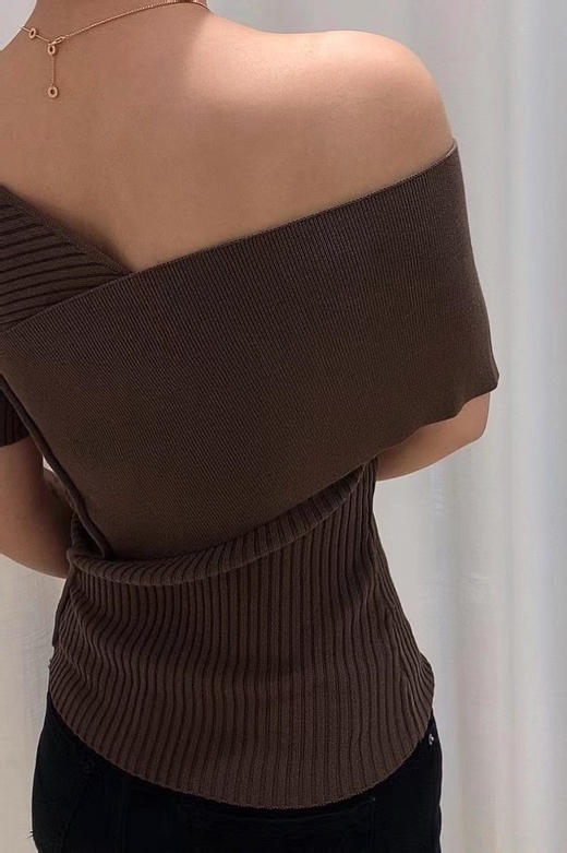 Viktoria Chan | SS21012-S  Nova wrap knit-Short Sleeves [短袖针织上衣] 商品图6