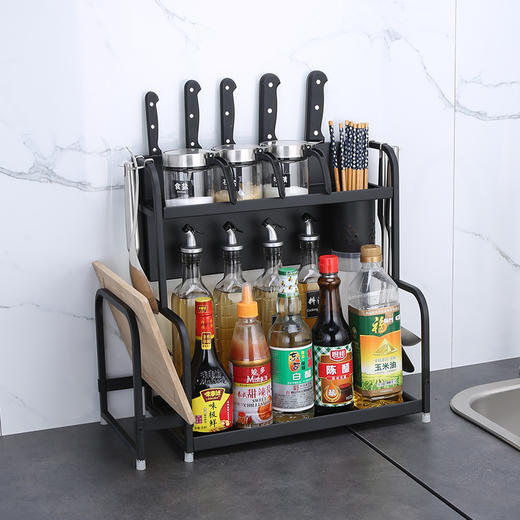 【特价】不锈钢厨房置物架小型架多功能台面收纳小调味品调料架子 商品图5