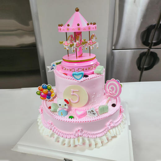 【音乐木马】粉色A款/蓝色B款 音乐盒 儿童卡通造型蛋糕 商品图1