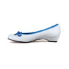 断码特价38码——西班牙原产时尚舒适女士时装鞋F94355K-珠光白/天蓝色 商品缩略图2