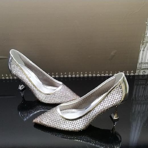 LFGJ10001 春夏性感魅惑闪钻细跟网面凉鞋 商品图11