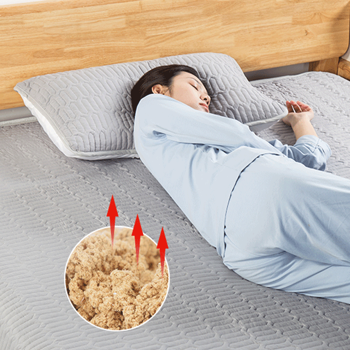 平直堂·艾绒逐湿寒养身床垫，睡着甩走老寒湿，身子骨越睡越好，不可水洗