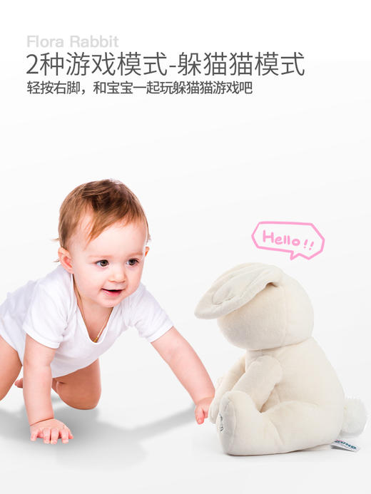 Baby Gund费罗拉害羞小兔子躲猫猫婴儿安抚毛绒玩偶4061346 商品图3