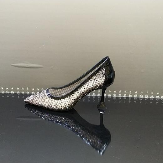 LFGJ10001 春夏性感魅惑闪钻细跟网面凉鞋 商品图1