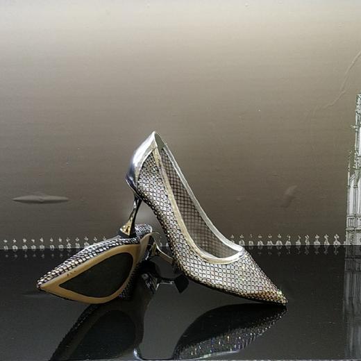 LFGJ10001 春夏性感魅惑闪钻细跟网面凉鞋 商品图8