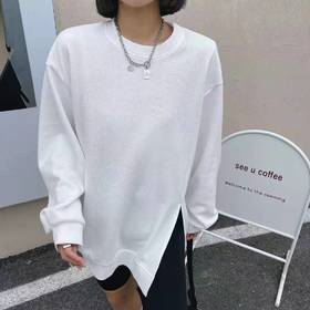 糖果色开叉卫衣