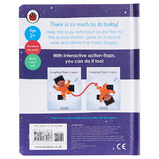 预售 【中商原版】Busy Day: Astronaut 小瓢虫职业机关书：太空人 低幼亲子互动启蒙绘本 纸板书 英文原版 2-3岁 商品图1
