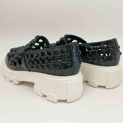 LFGJ 0213镂空乐福鞋单鞋松糕厚底一脚蹬懒人洞洞凉鞋 商品图3