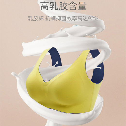 【超值2件装，59元任选两件】SSEMMY乳胶无痕聚拢文胸 无痕舒适不勒 不变形 不松垮 掌托按摩杯 加宽侧边收副乳 柔软透气睡觉可穿-QQ 商品图2