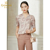 乔万尼真丝短袖衬衫女设计感小众复古港味气质EI2C750 商品缩略图2