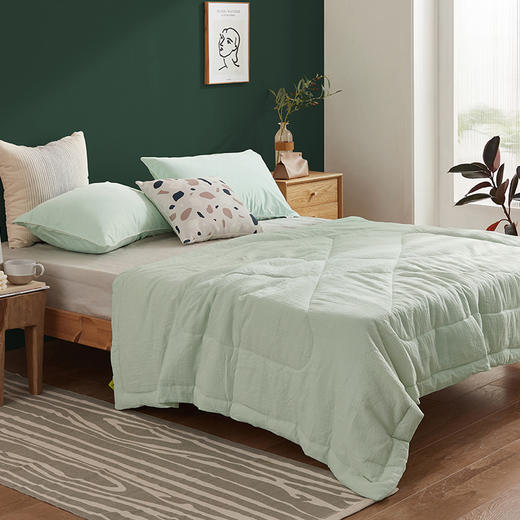 大朴A类双层纱纤维薄被，夏季空调被单，双人清爽透气，亲肤舒适，可水洗夏被 商品图7