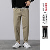 一口价【新款DQ】 春秋新款大码男装休闲裤长裤宽松纯色百搭裤子松紧腰直筒裤男 商品缩略图0
