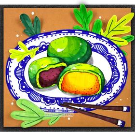 【清明赏味.色彩篇】《清明节的味道》青团【自动发货：下单后，点击手机短信中收到的链接，即可获取文件下载的链接；如有任何问题，可添加客服微信hm33268获得帮助】