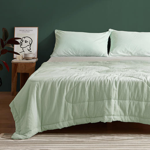 大朴A类双层纱纤维薄被，夏季空调被单，双人清爽透气，亲肤舒适，可水洗夏被 商品图6