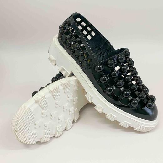 LFGJ 0213镂空乐福鞋单鞋松糕厚底一脚蹬懒人洞洞凉鞋 商品图4