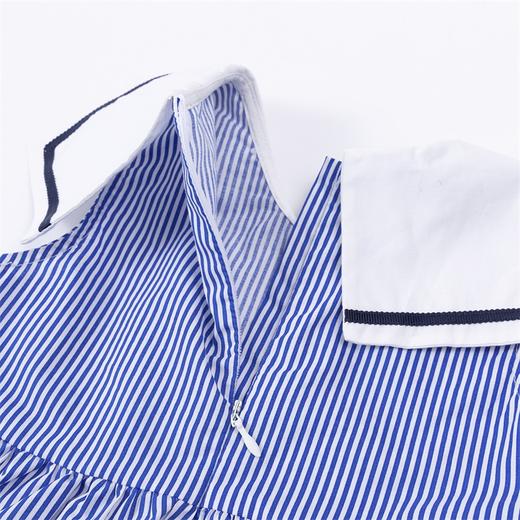 贝贝怡女宝宝A字摆条纹海军风公主连衣裙子长裙212Q244 商品图5