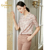 乔万尼真丝短袖衬衫女设计感小众复古港味气质EI2C750 商品缩略图1