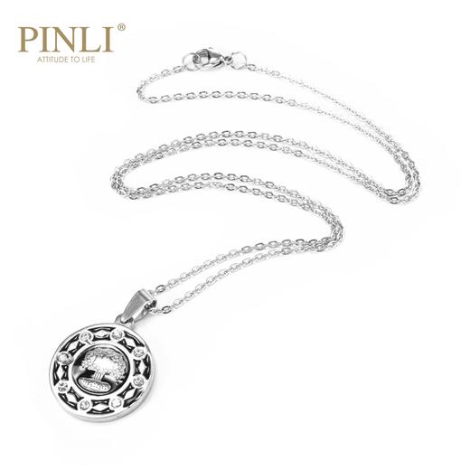 PINLI品立2021潮牌街头男不锈钢嘻哈吊坠项链饰品首饰D212628379 商品图4