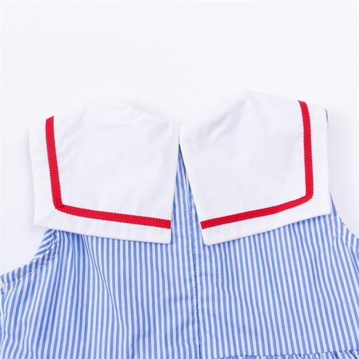 贝贝怡女宝宝A字摆条纹海军风公主连衣裙子长裙212Q244 商品图10