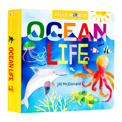你好科学小世界 海洋生物 英文原版 Hello World Ocean Life 幼儿英语科普百科绘本 STEM启蒙图画书 亲子早教认知 纸板书 英文版 商品图0