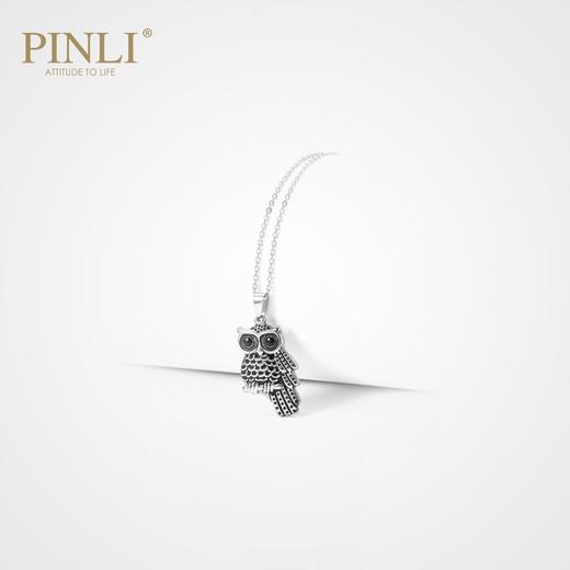PINLI品立2021不锈钢猫头鹰吊坠项链首饰嘻哈街头男潮D212628376 商品图0