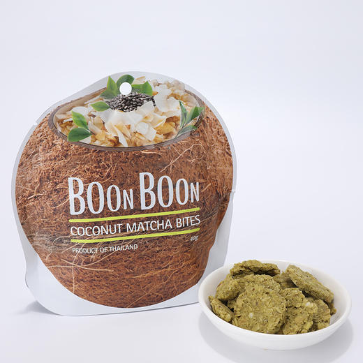 【饱腹椰子饼丨咬一咬，沾一沾，饱腹椰子饼干】BOONBOON椰满满椰子片休闲零食椰子饼40g 商品图4