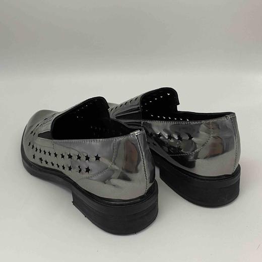 LFGJ 2402 漆皮女鞋尖头系带亮皮粗根软皮单鞋休闲鞋镂空方跟潮 商品图3