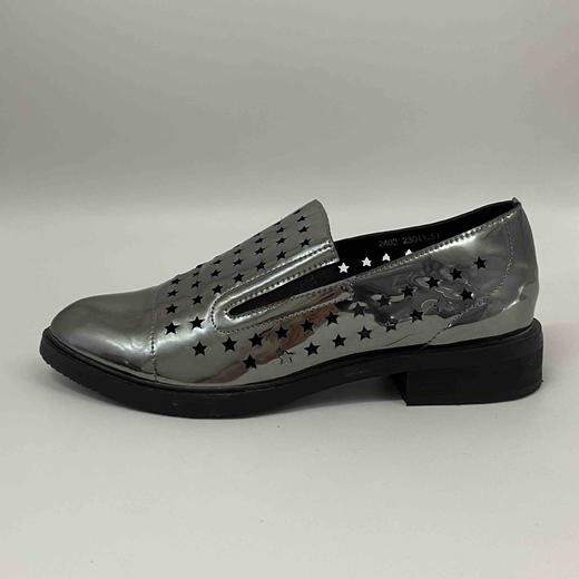 LFGJ 2402 漆皮女鞋尖头系带亮皮粗根软皮单鞋休闲鞋镂空方跟潮 商品图1