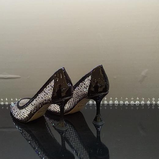 LFGJ10001 春夏性感魅惑闪钻细跟网面凉鞋 商品图4