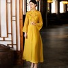 FNZD-6887新款中国风旗袍复古中式立领连衣裙 商品缩略图0