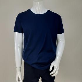 男士时尚修身版圆领深蓝短袖恤衫  CH8S233