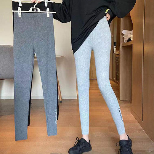 螺纹打底裤女字母刺绣紧身外穿打底都可xz3613   xz3615 商品图5