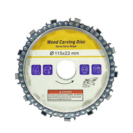 【货号07430】115角磨机链条盘115*22MM木工盘角磨机配件伐木锯链条 商品图1