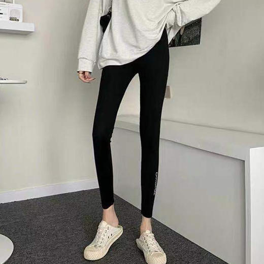 螺纹打底裤女字母刺绣紧身外穿打底都可xz3613   xz3615 商品图1