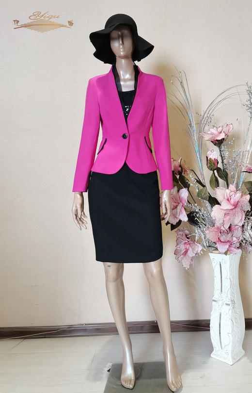 YIQU丨“早春之恋”西装上衣（玫紫红） 商品图0