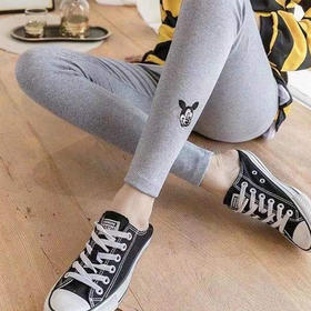 螺纹打底裤女字母刺绣紧身外穿打底都可xz3613   xz3615