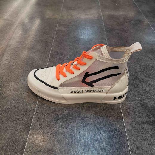 lfgj jeans AE107 春款网纱牛皮拼接板鞋设计师女鞋 商品图7