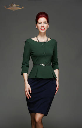 【特惠】YIQU丨“梦想之旅”连身裙（蓝与绿·含60%棉）PT