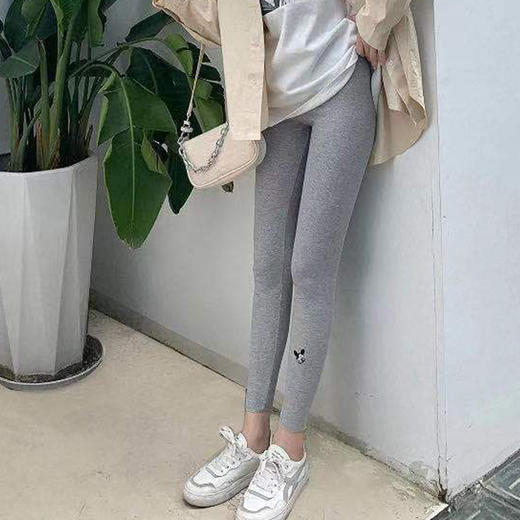 螺纹打底裤女字母刺绣紧身外穿打底都可xz3613   xz3615 商品图7