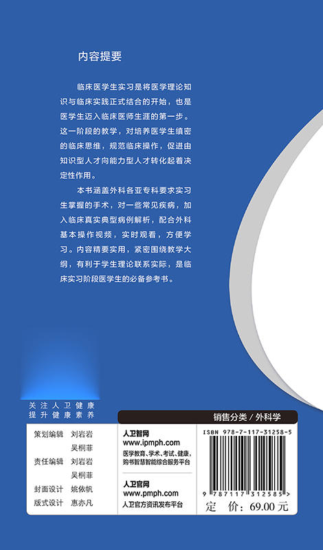 预售 外科实习医师手册 卫洪波 主编 外科学书籍 各专科常见病多发病的诊断及治疗案例 手术操作视频 9787117312585人民卫生出版社 商品图4
