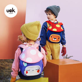 uek书包儿童幼儿园3-5岁可爱背包女孩男童小书包蘑菇包儿童双肩包
