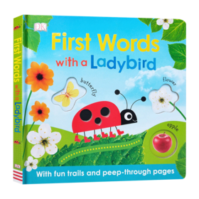 跟着瓢虫学单词 英文原版绘本 DK First Words with a Ladybird 儿童英语启蒙纸板书 词汇学习图画书 英文版进口原版书籍