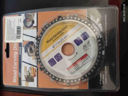 【货号07430】115角磨机链条盘115*22MM木工盘角磨机配件伐木锯链条 商品图2